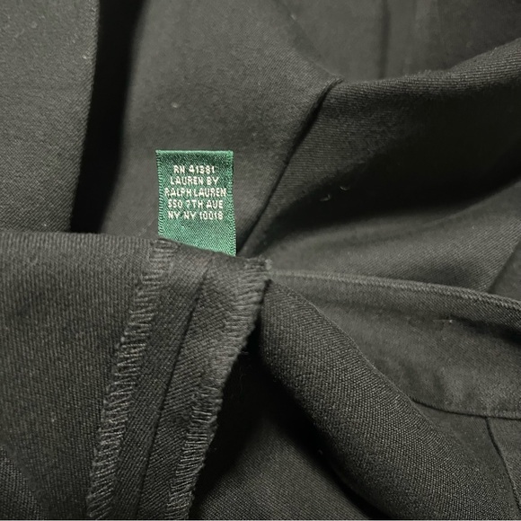 Lauren Ralph Lauren Women Size 8 Side Zip Black Dress Business Cotton Dry Clean - Picture 8 of 9